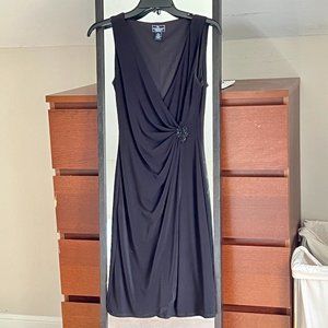 American Living by Ralph Lauren Faux Wrap Black Dress Size 4